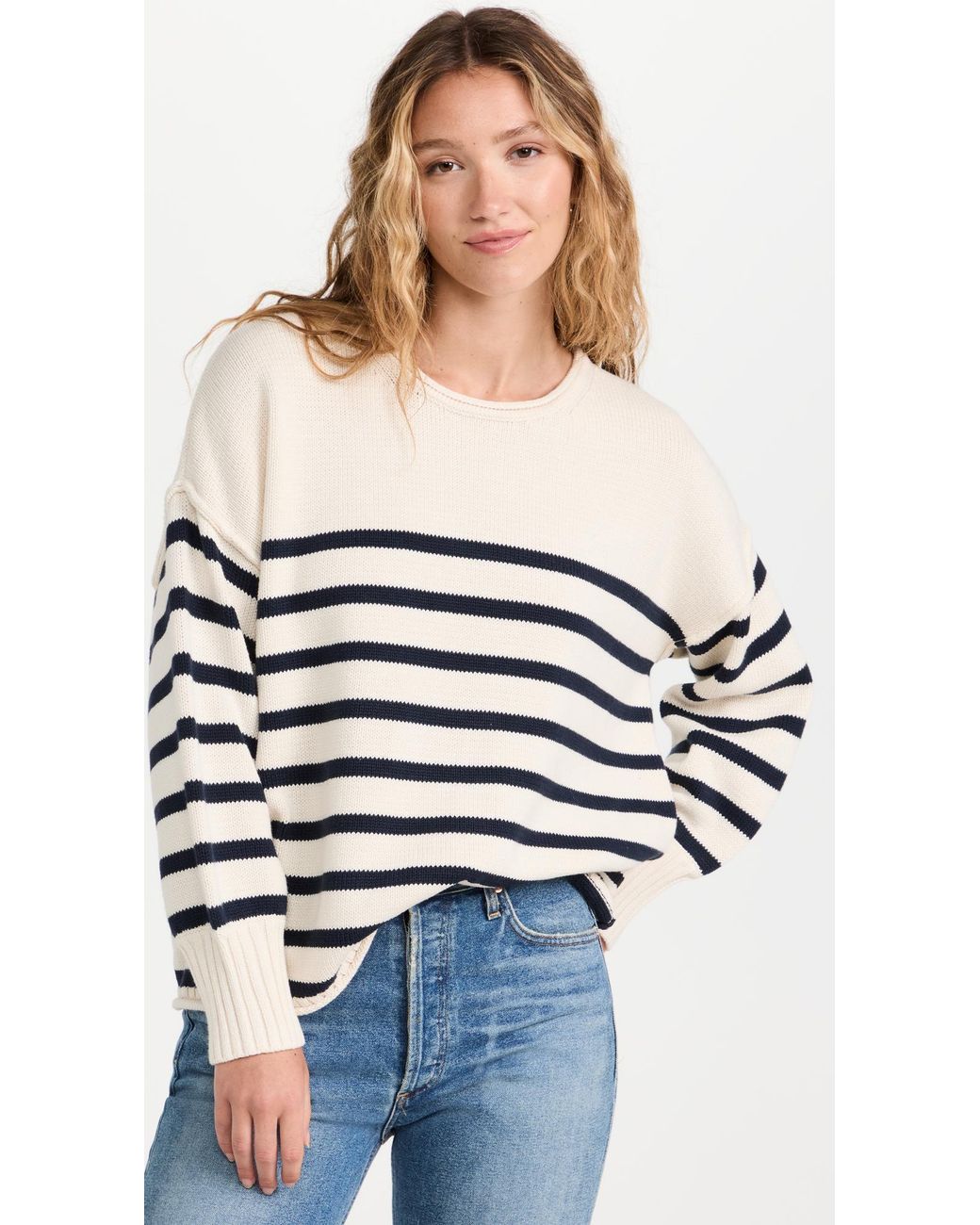 Madewell Cotton Conway Pullover Sweater In Stripe | Lyst