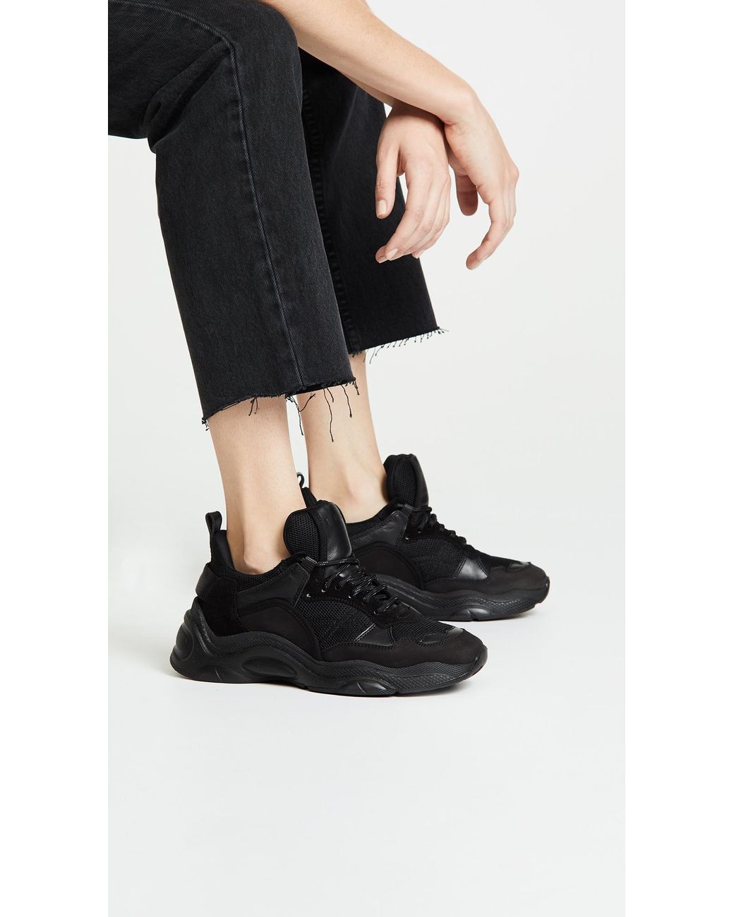 IRO Leather Curverunner Sneakers in Black | Lyst