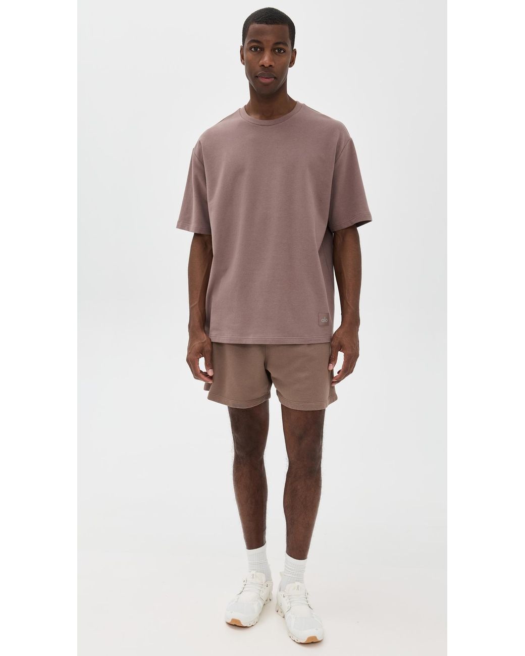 【Alo Yoga】メンズ トレーニング Tシャツ 吸湿速乾 Double Take Double Take Short Sleeve - Black | ALO