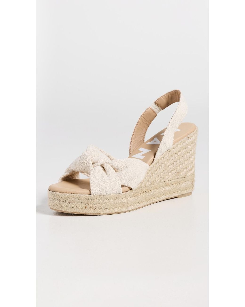 Manebí White Wedge Knot Espadrilles