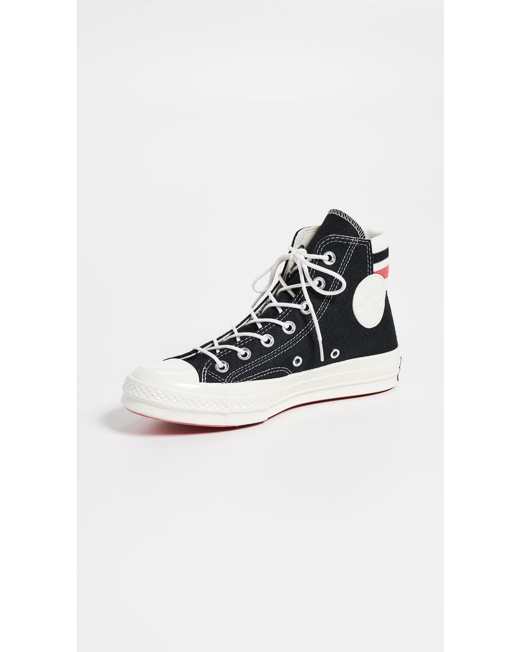 Converse Felt Chuck 70 Retro Stripe High Top Sneakers in Black/Red (Black)  | Lyst