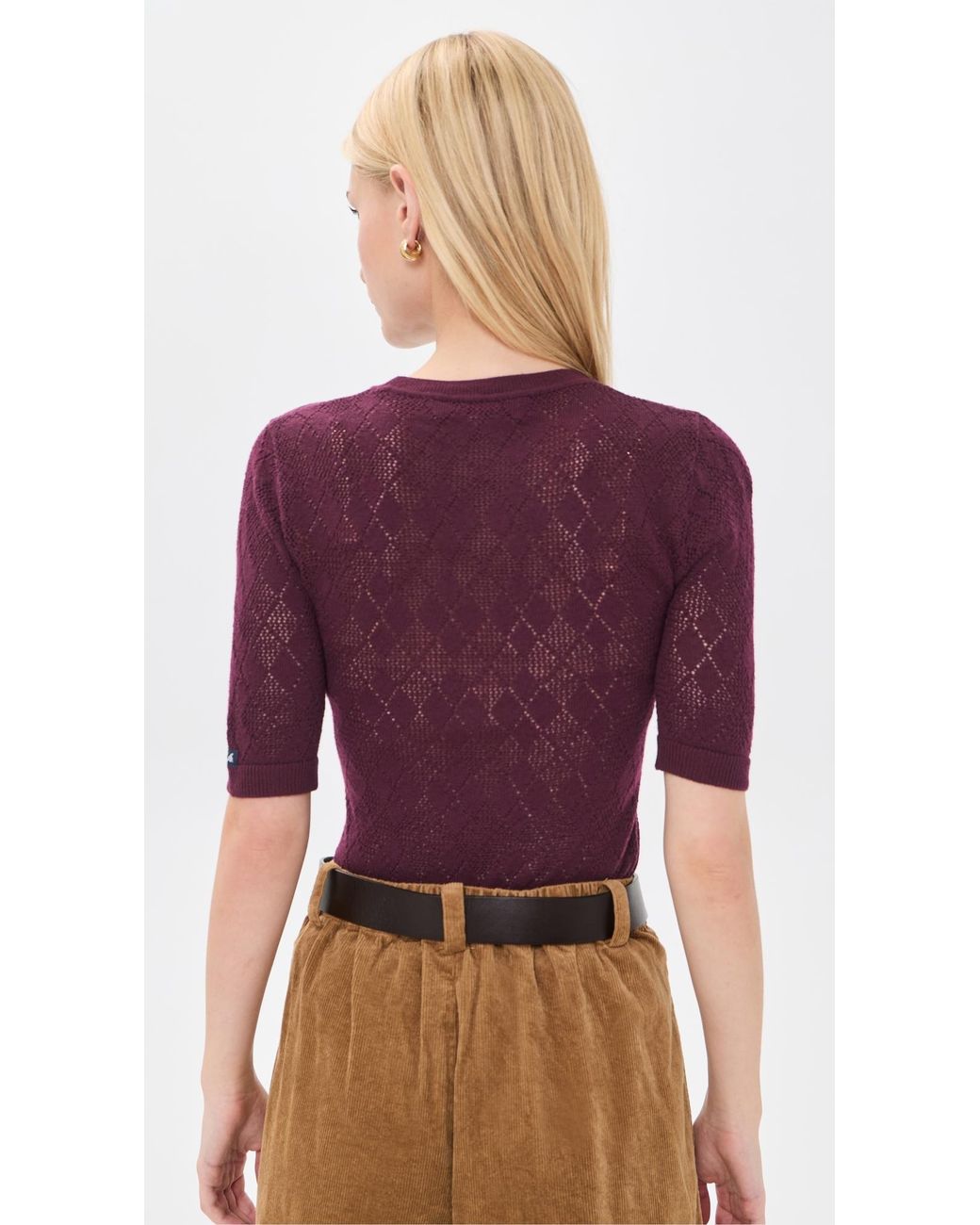 Sea Purple Jane Argyle Sweater