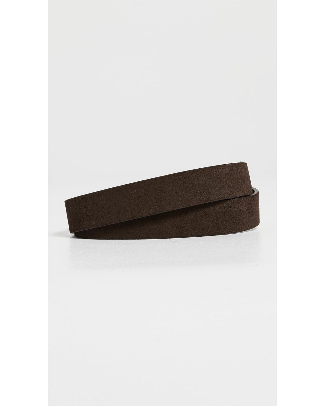 Andersons Black Narrow Casual Suede Belt