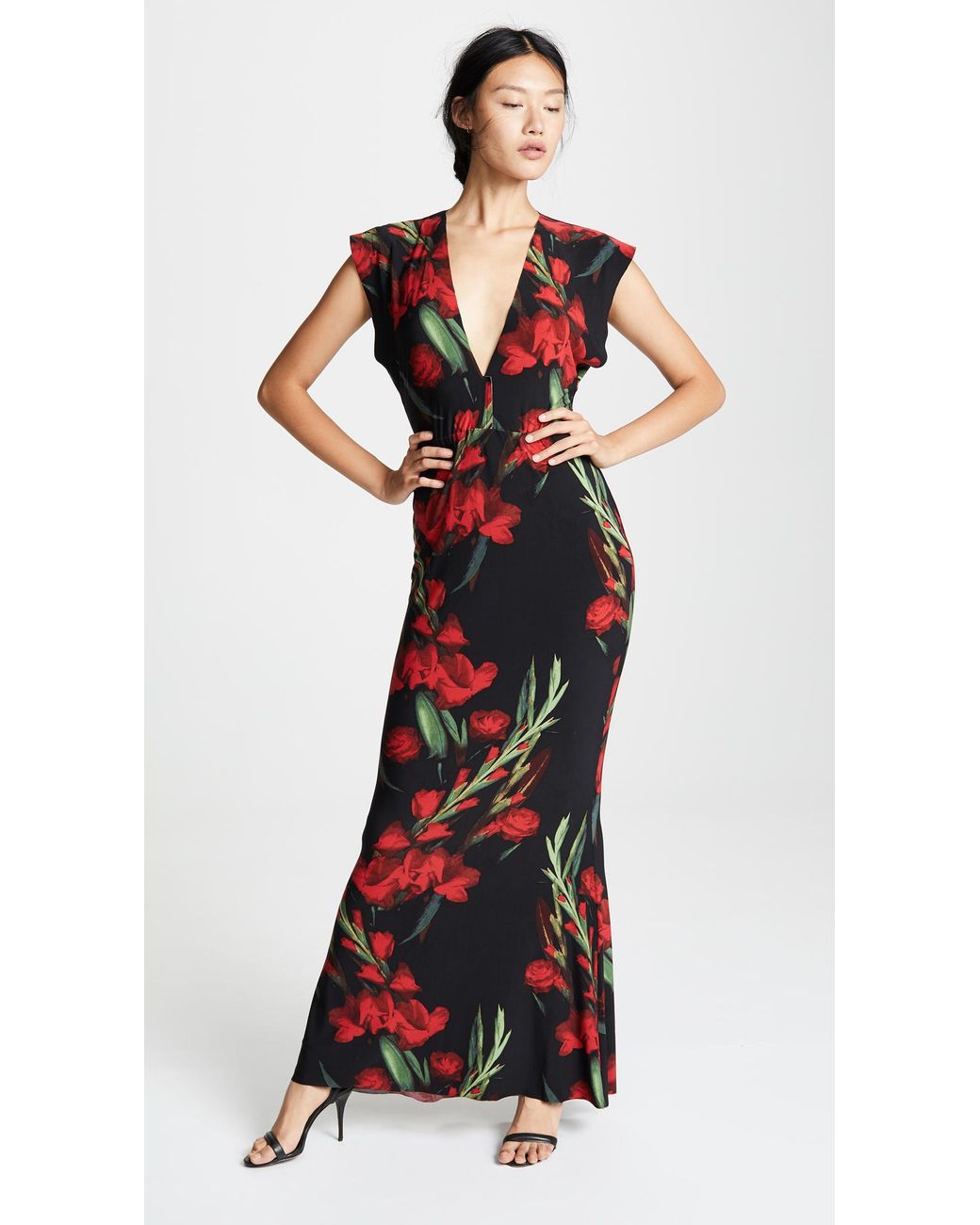 Norma Kamali V Neck Rectangle Gown | Lyst Canada
