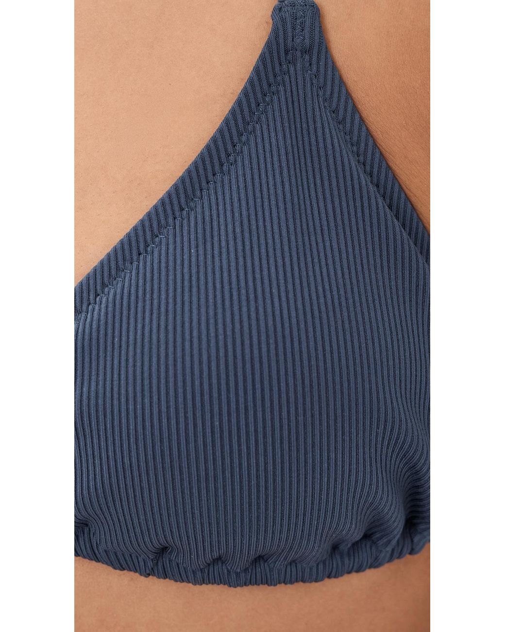 Le Bos Blue Triangle Bikini Top
