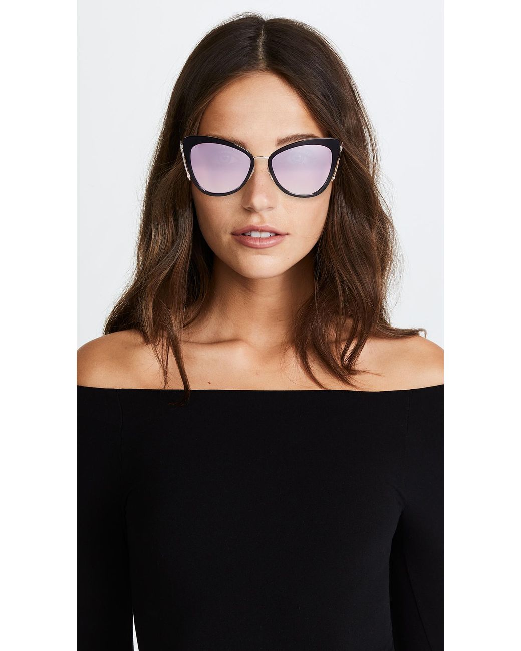 Marc Jacobs Crystal Embellished Cat Eye Sunglasses | Lyst