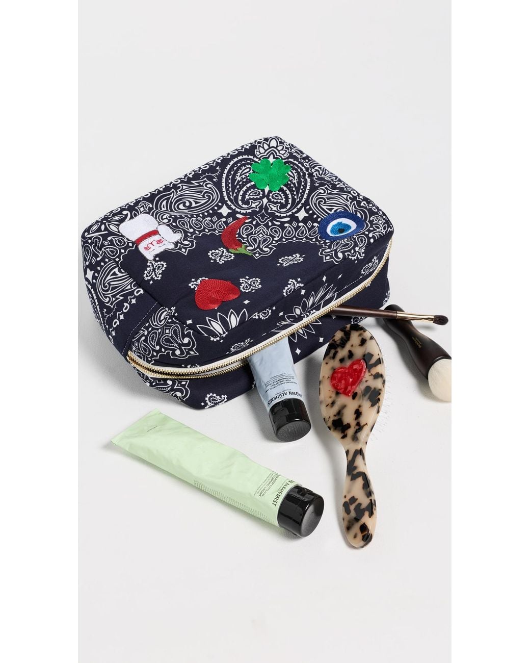 Call it By Your Name Maxi Vanity Emoji Rectangle Pouch in Blue | Lyst