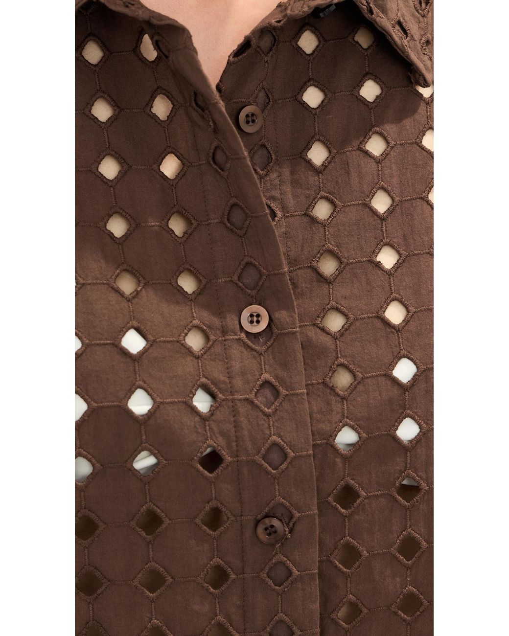 Le Bos Brown Leila Button Down Shirt