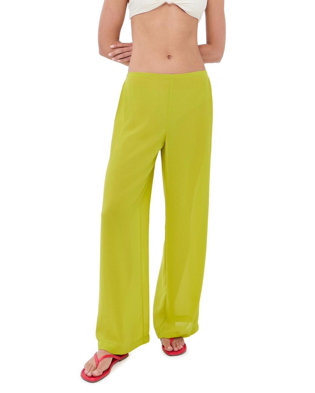 Staud Yellow Stroll Pants