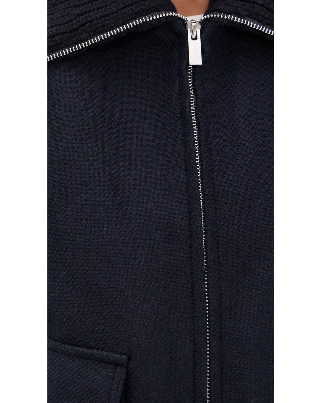 Theory Blue Cozy Collared Jacket