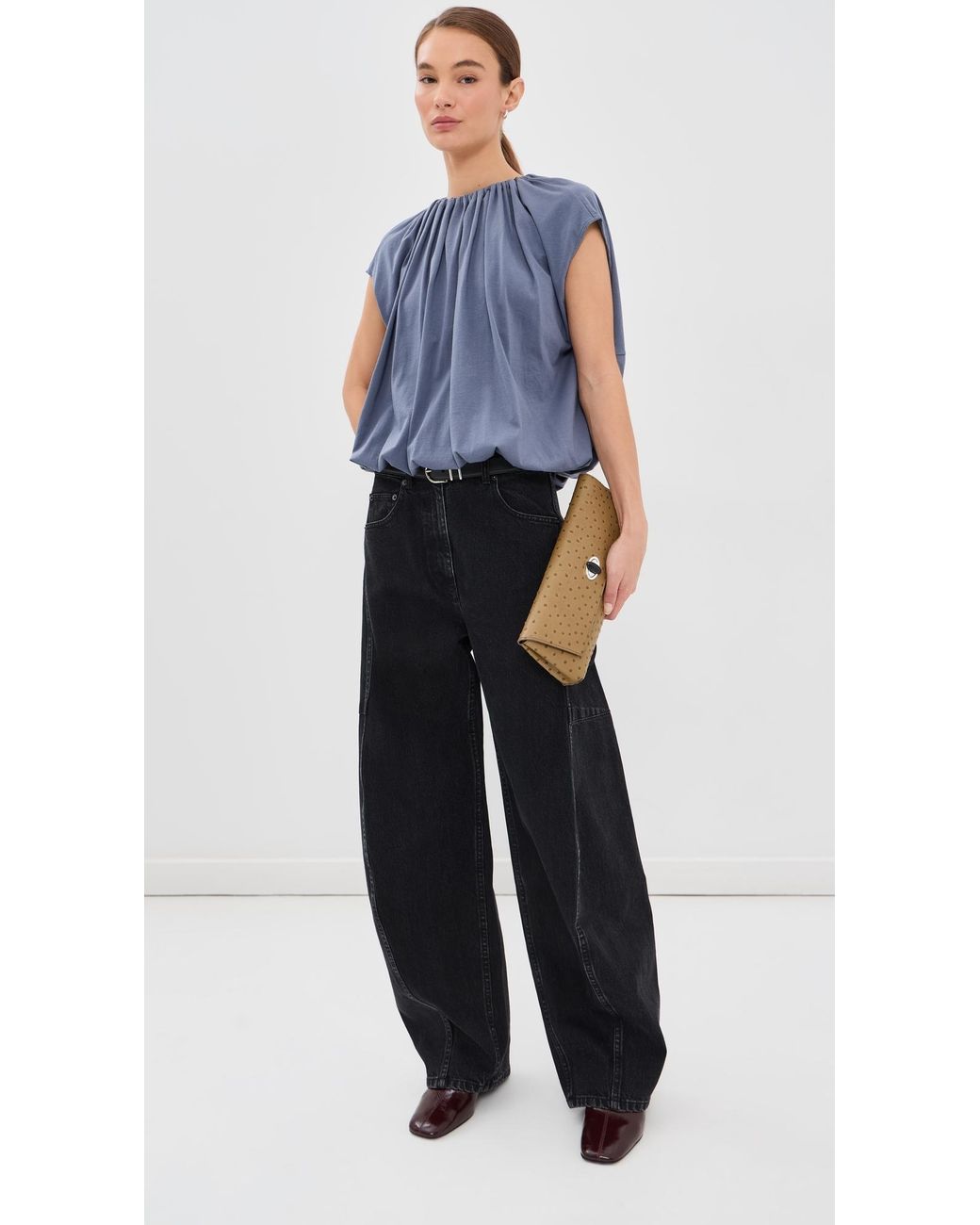 Tibi Black Sid Barrel Jeans