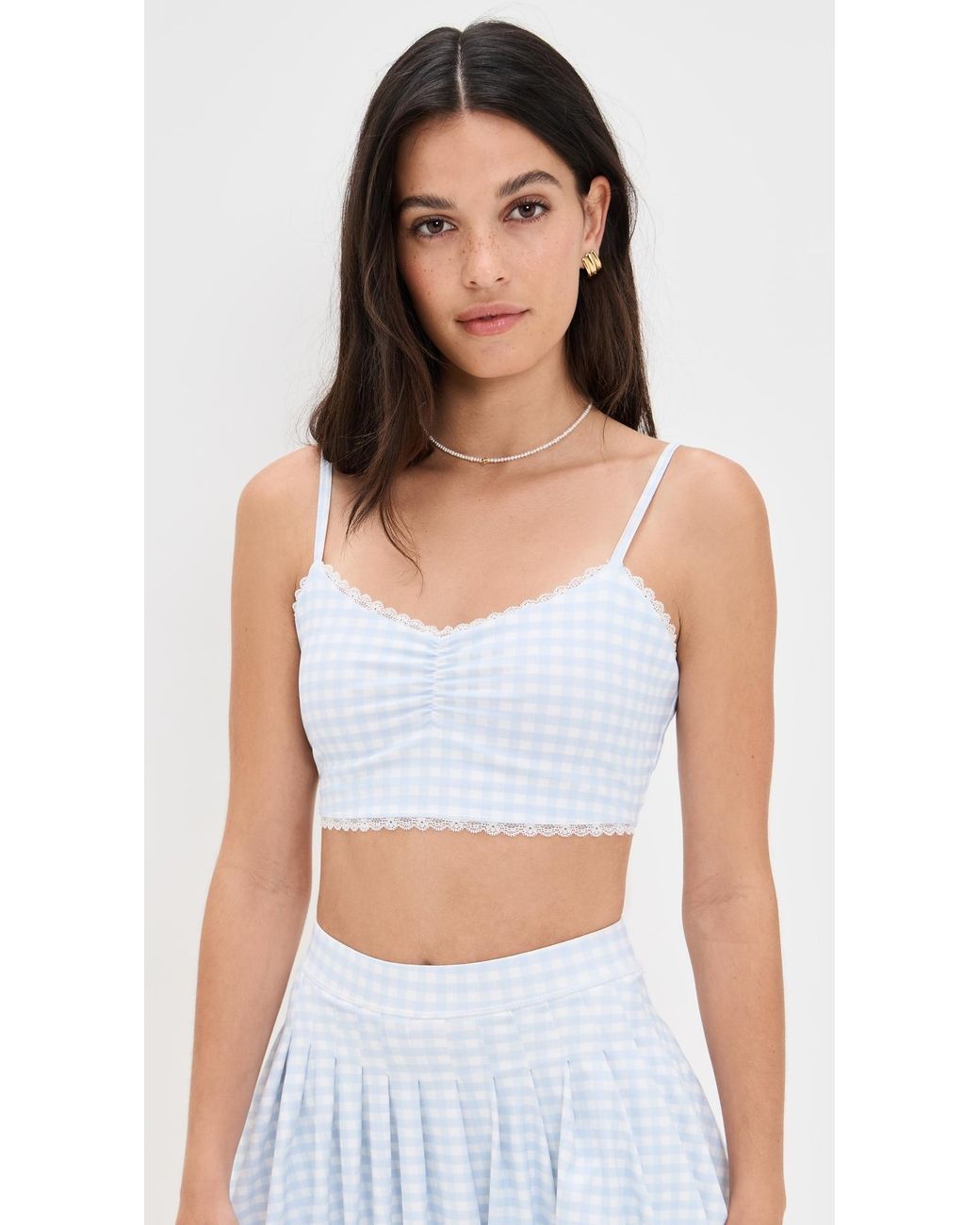 LoveShackFancy White Lenna Bra
