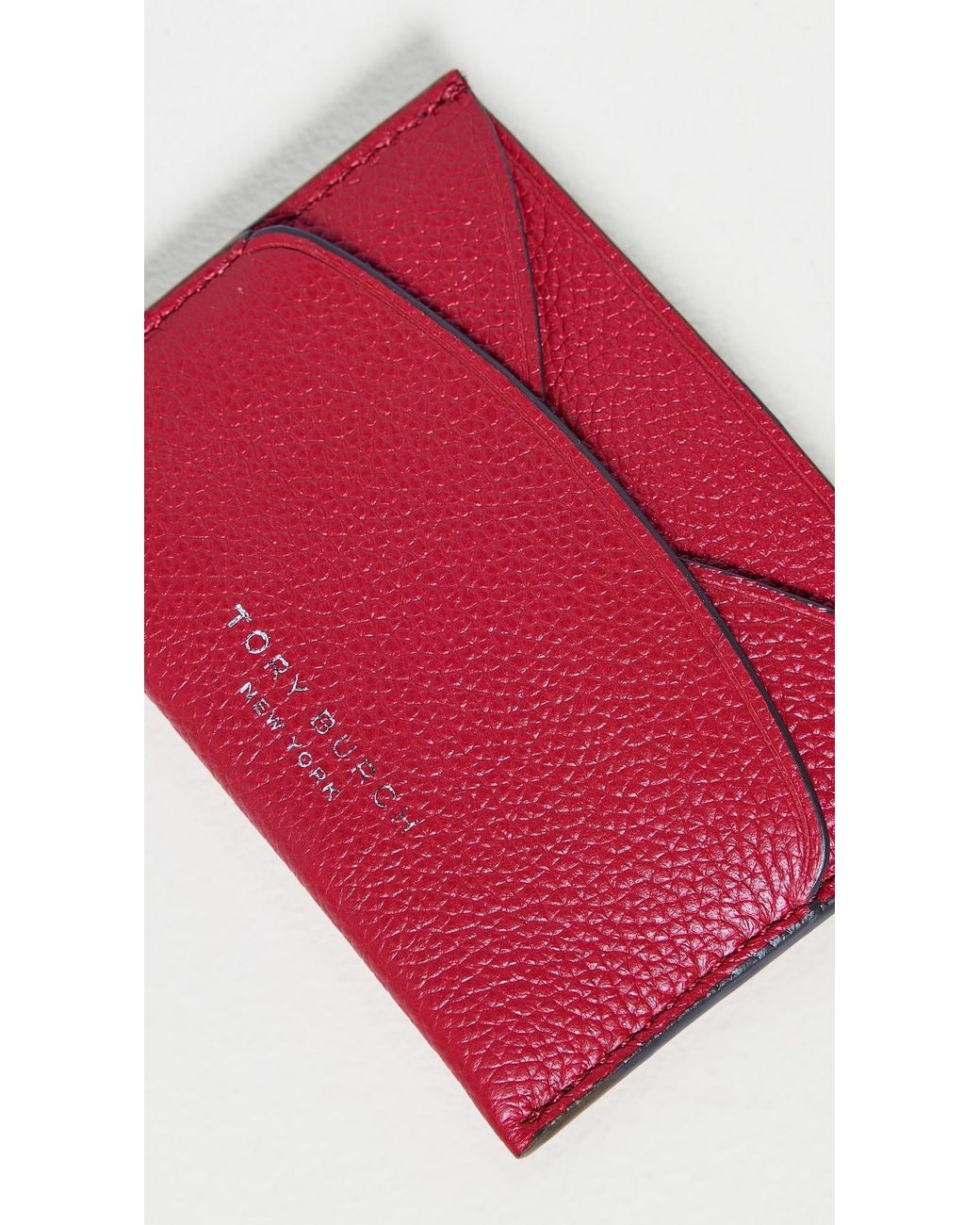 Tory Burch Red Romy Flat Card Case
