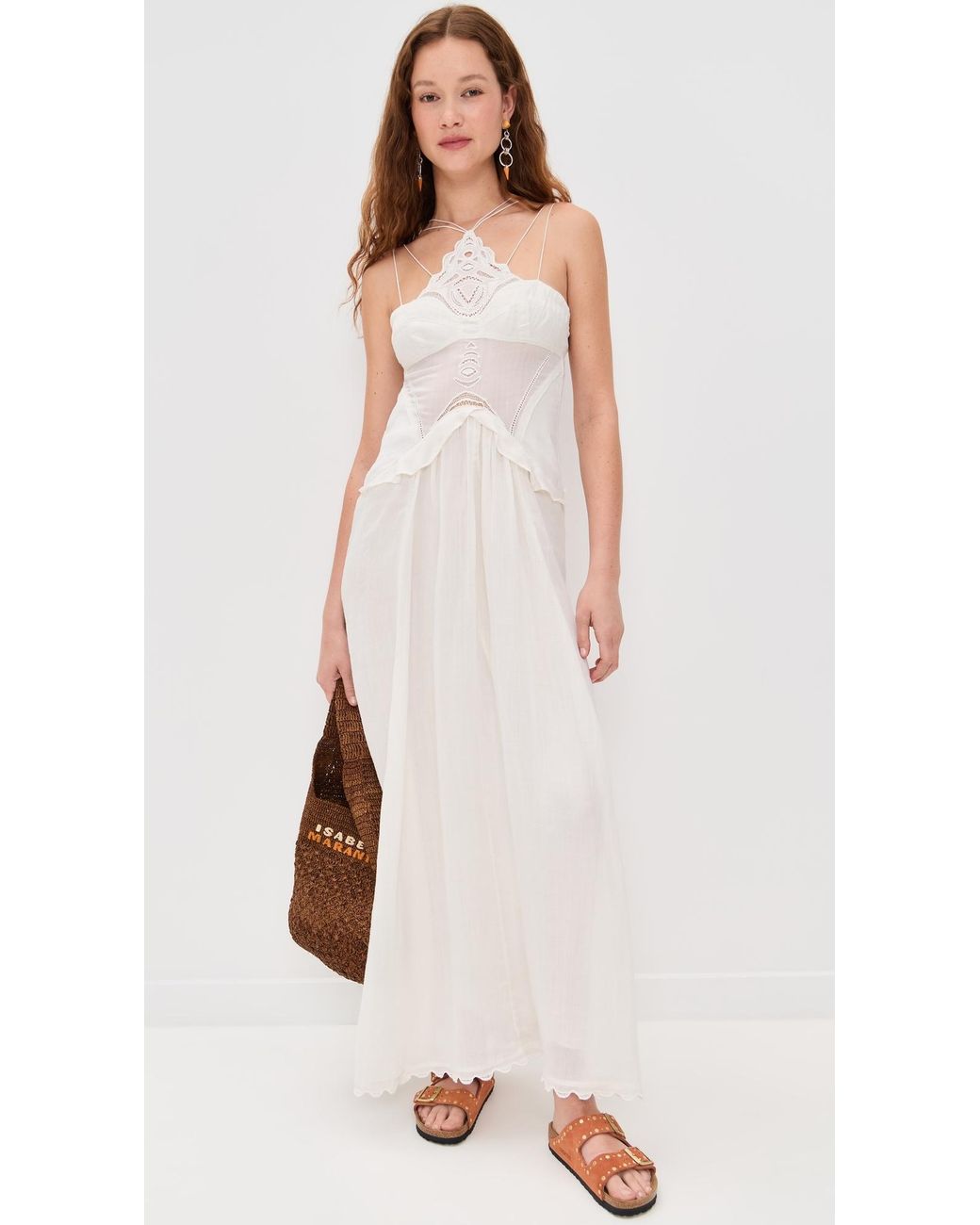 Isabel Marant Lindy Maxi Dress in White | Lyst