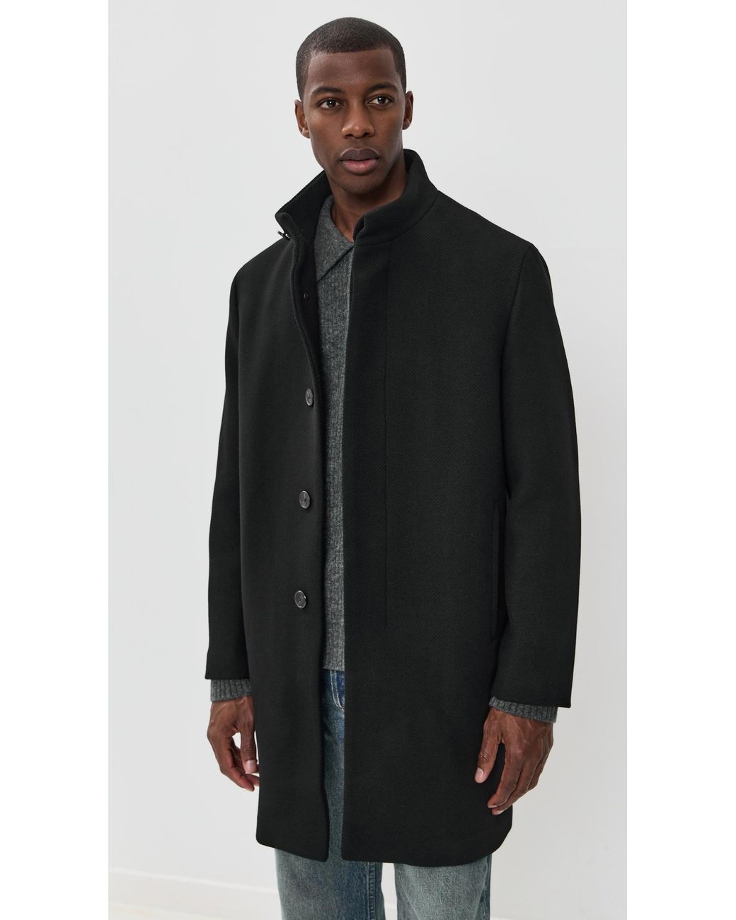 Theory Belvin Coat in Black for Men | Lyst