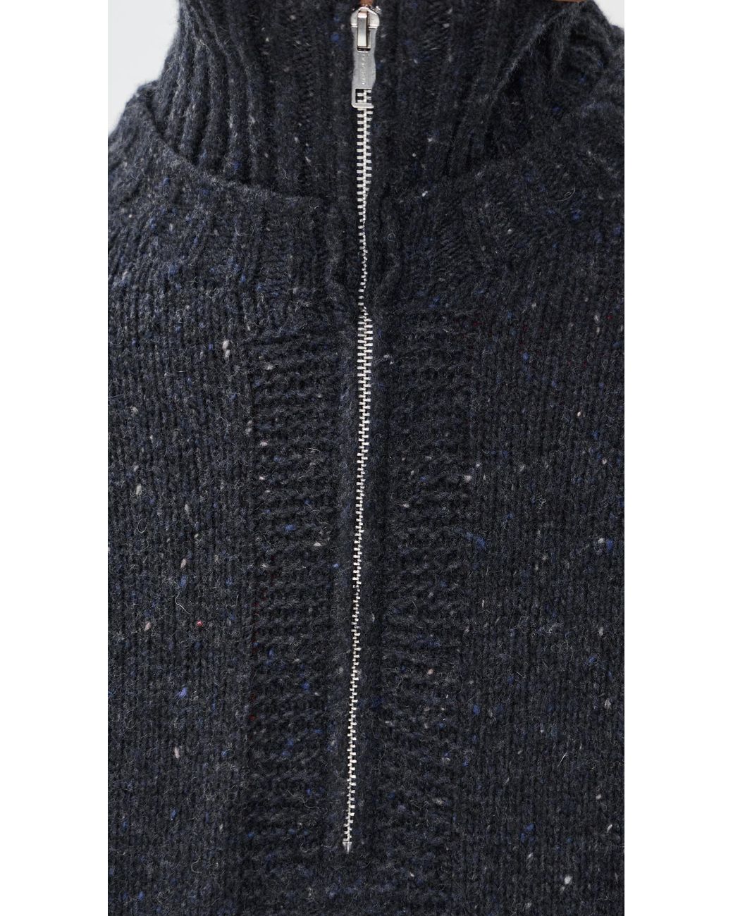 Alex Mill Blue Quarter Zip Sweater for men