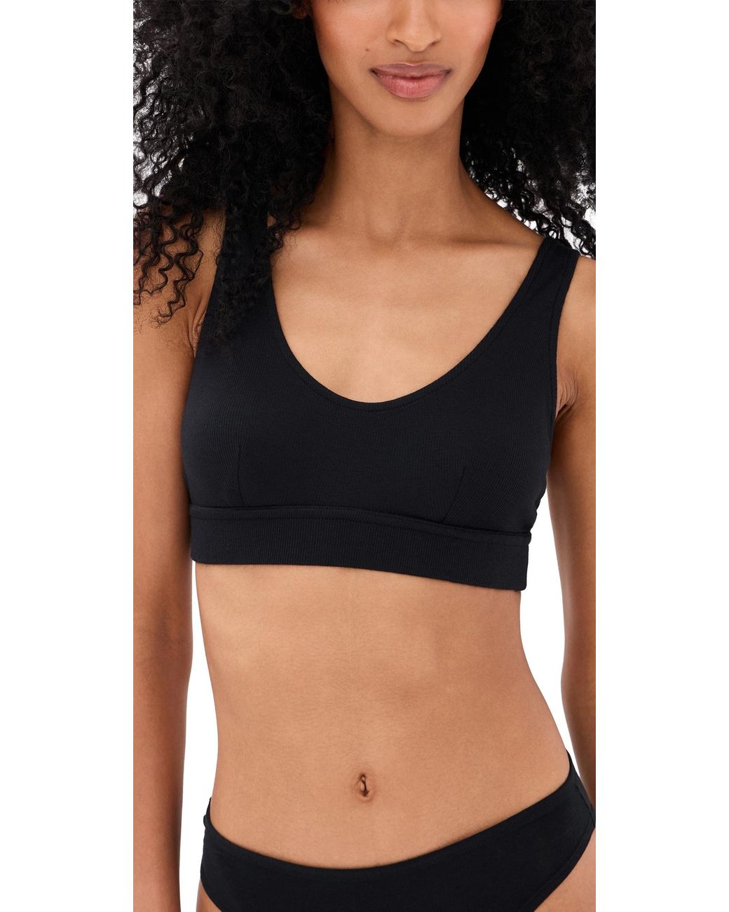 Commando Black Better Than Basic Rib Bralette
