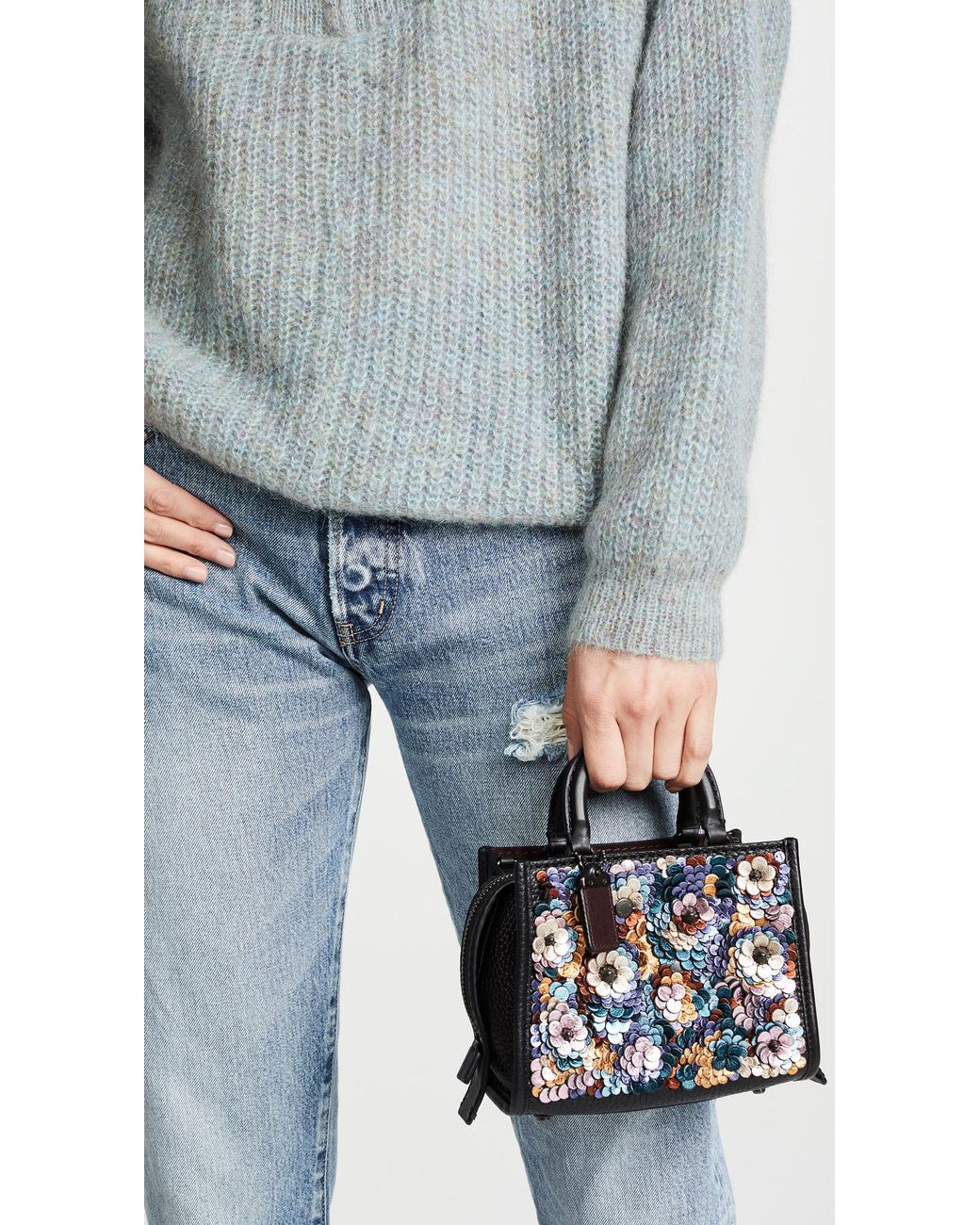 Coach rogue with leather sequins sale