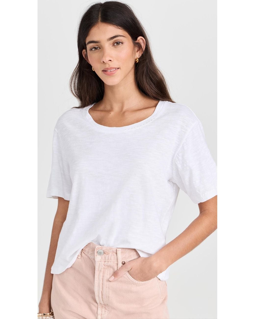 LoveShackFancy White Calix Tee