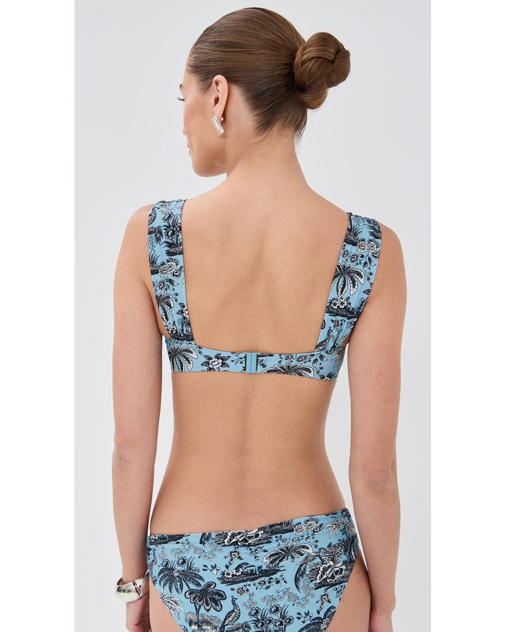 Staud Blue Janie Bikini Top