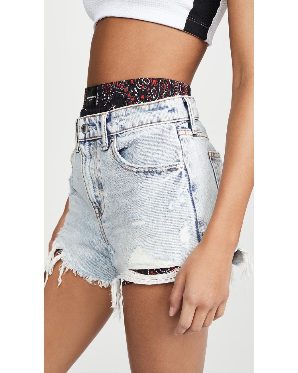 Alexander Wang Denim Bite Mix Boxer 