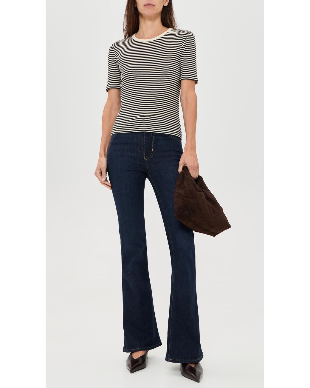 FRAME Blue The Petite Pixie Flare Jeans