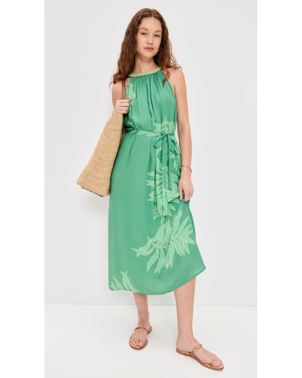 Velvet Odessa Dress in Green | Lyst