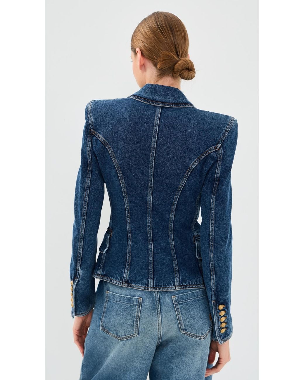 Balmain Blue Dark Denim Jacket