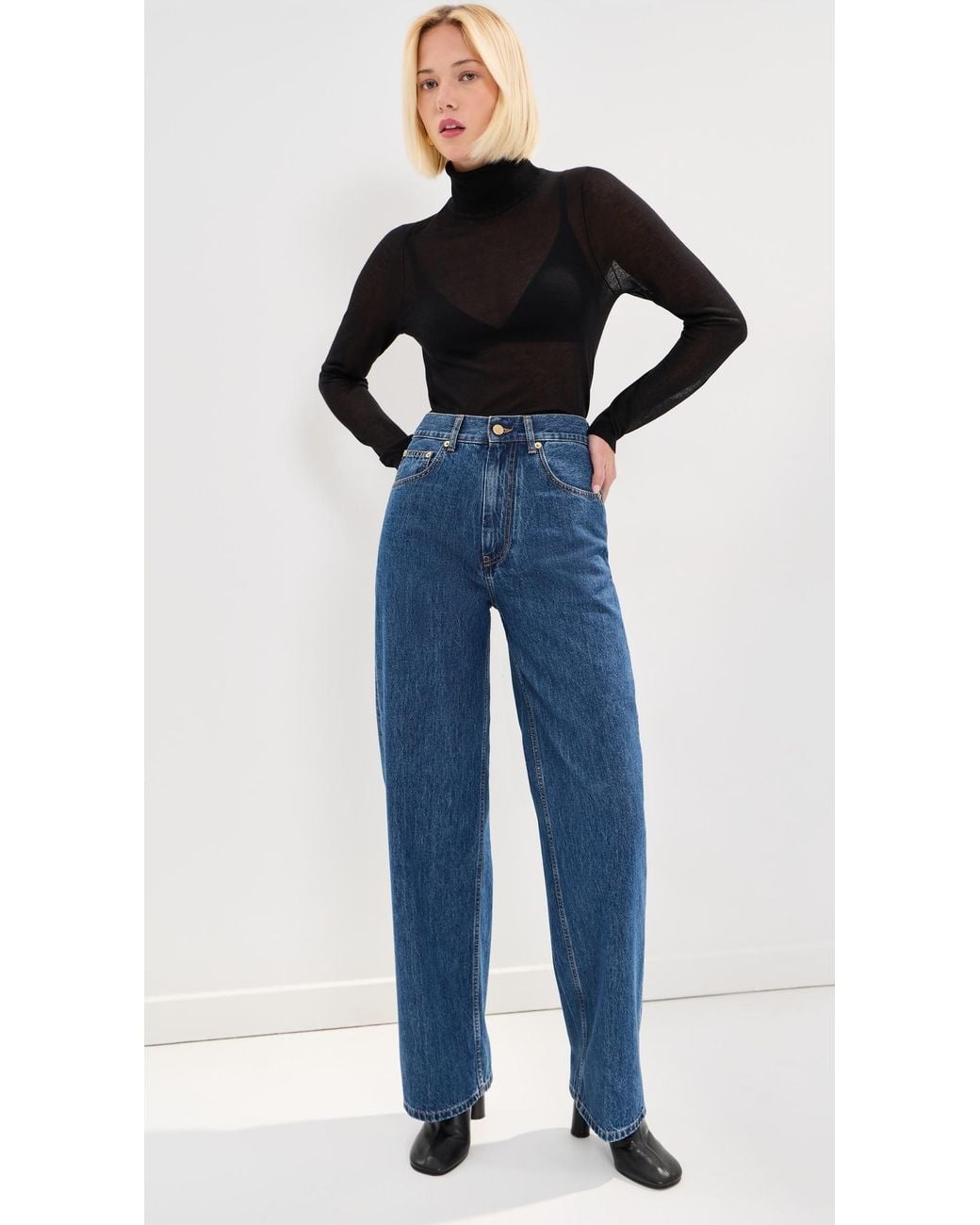 Le Bos Black Palmer Turtleneck Pullover