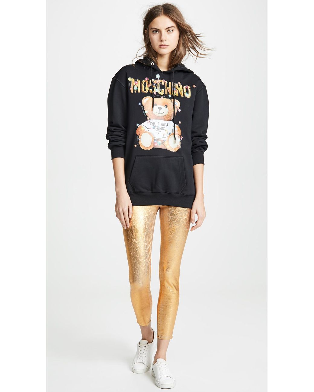 Moschino Christmas Lights Bear Hoodie in Black Lyst