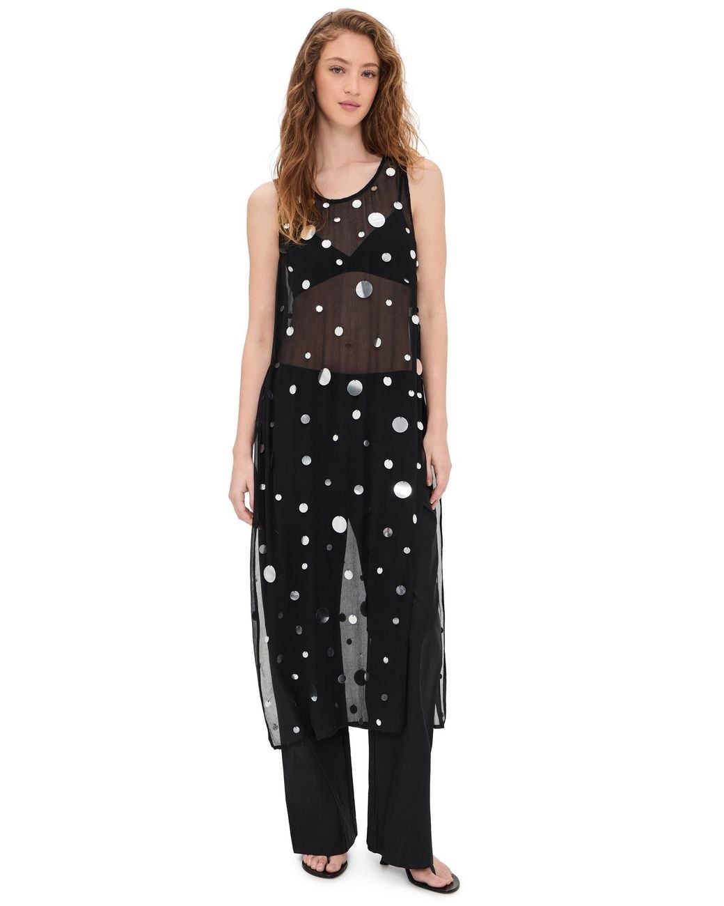 Chan Luu Black Chloe Sequin Tunic