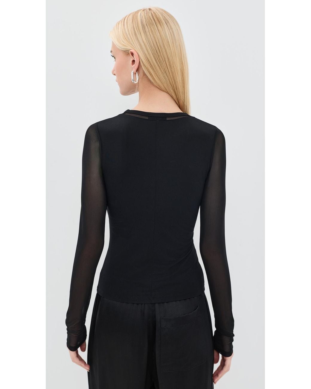 Rag & Bone Black Luca Shadow Tee