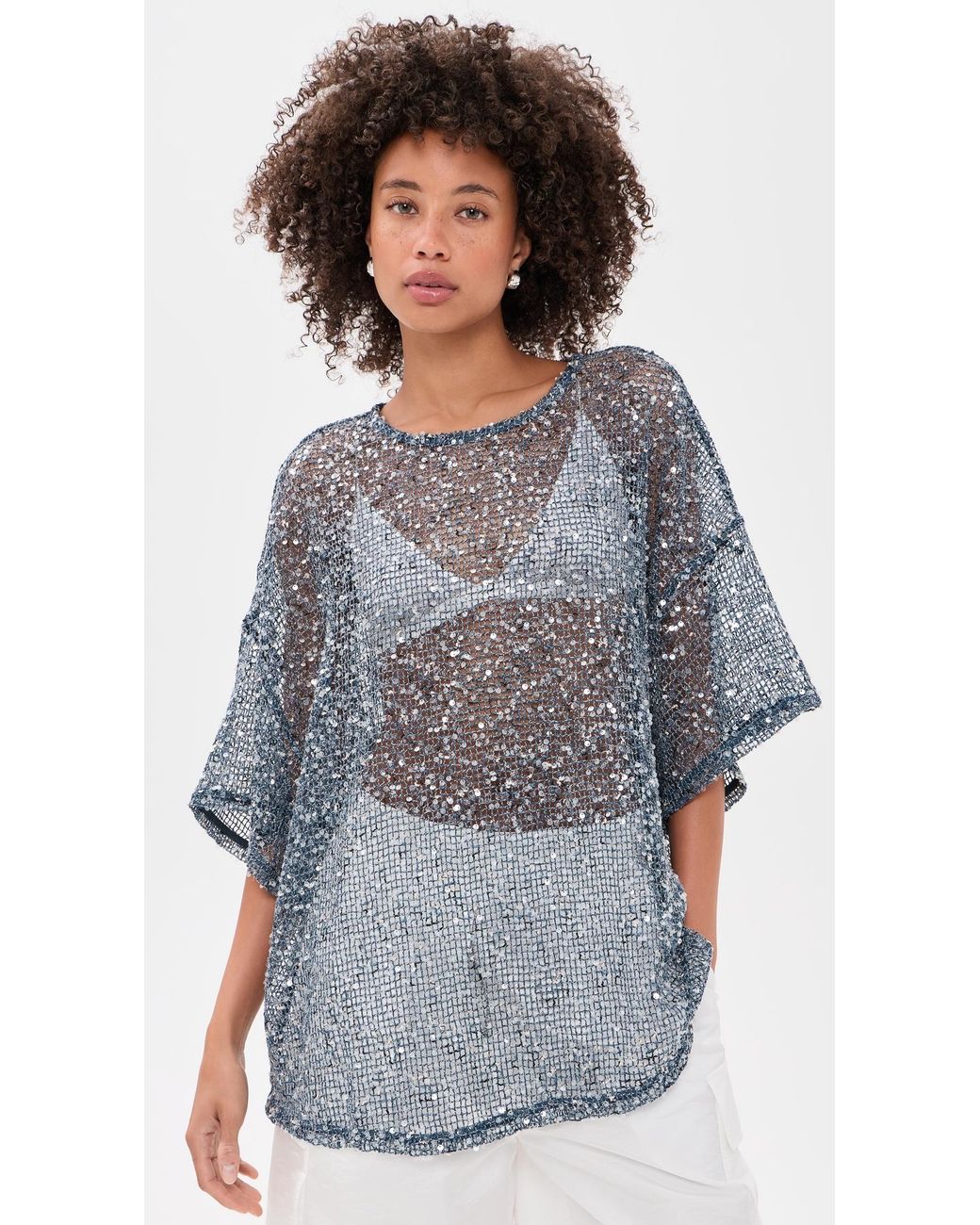 Vrg Grl Black Arden Sequin Top