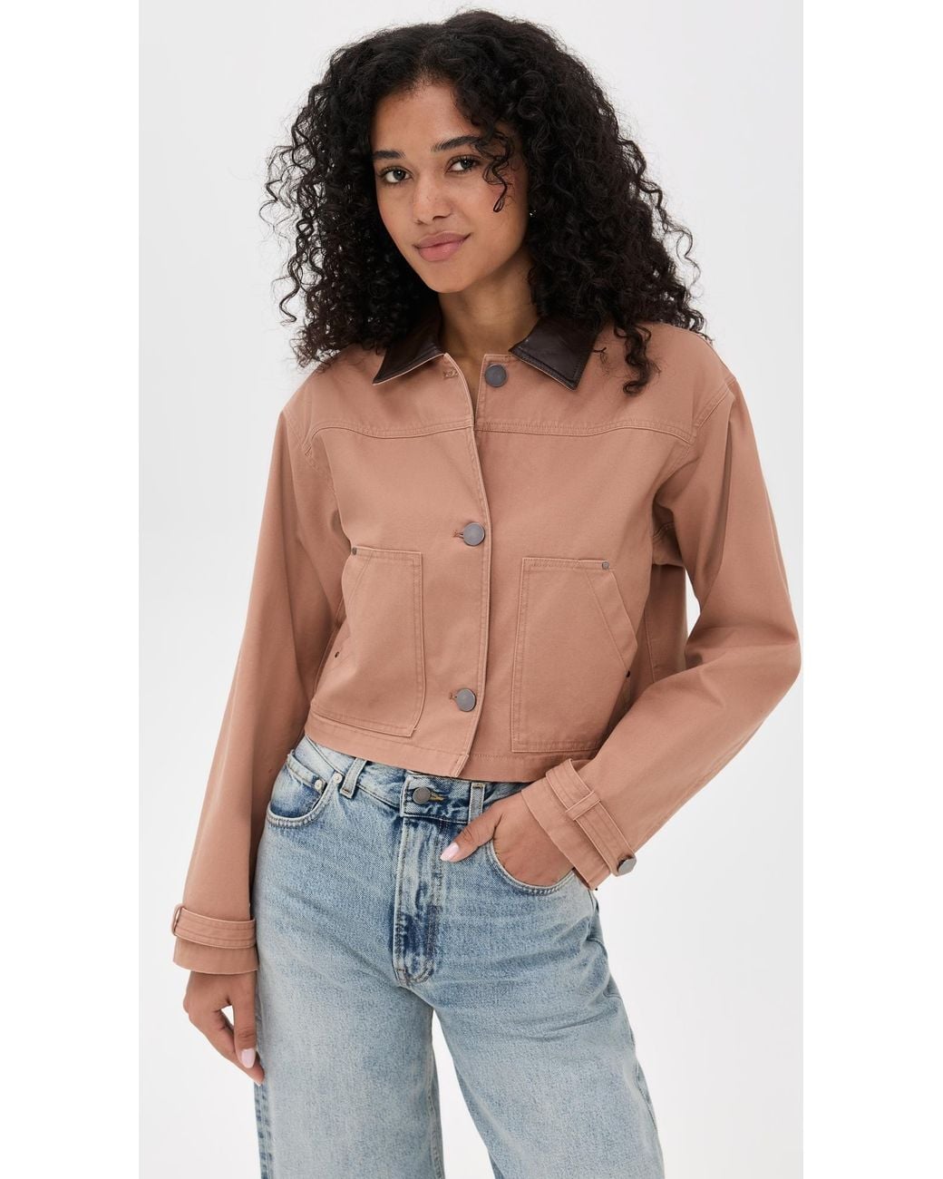 Le Bos Blue Harriet Cropped Jacket