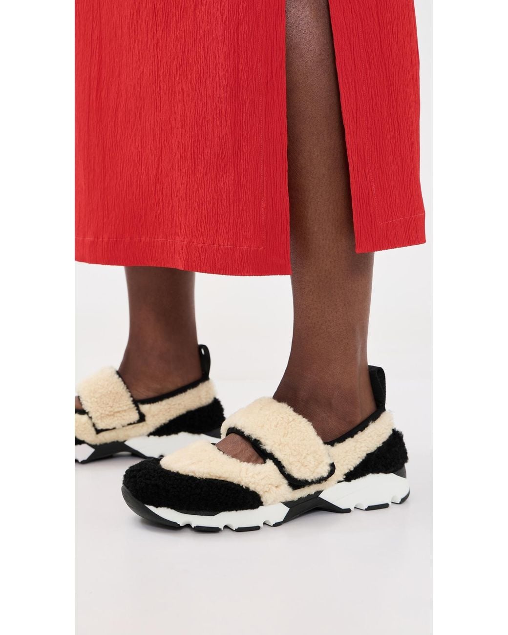Marni Black Shearling Sneakers