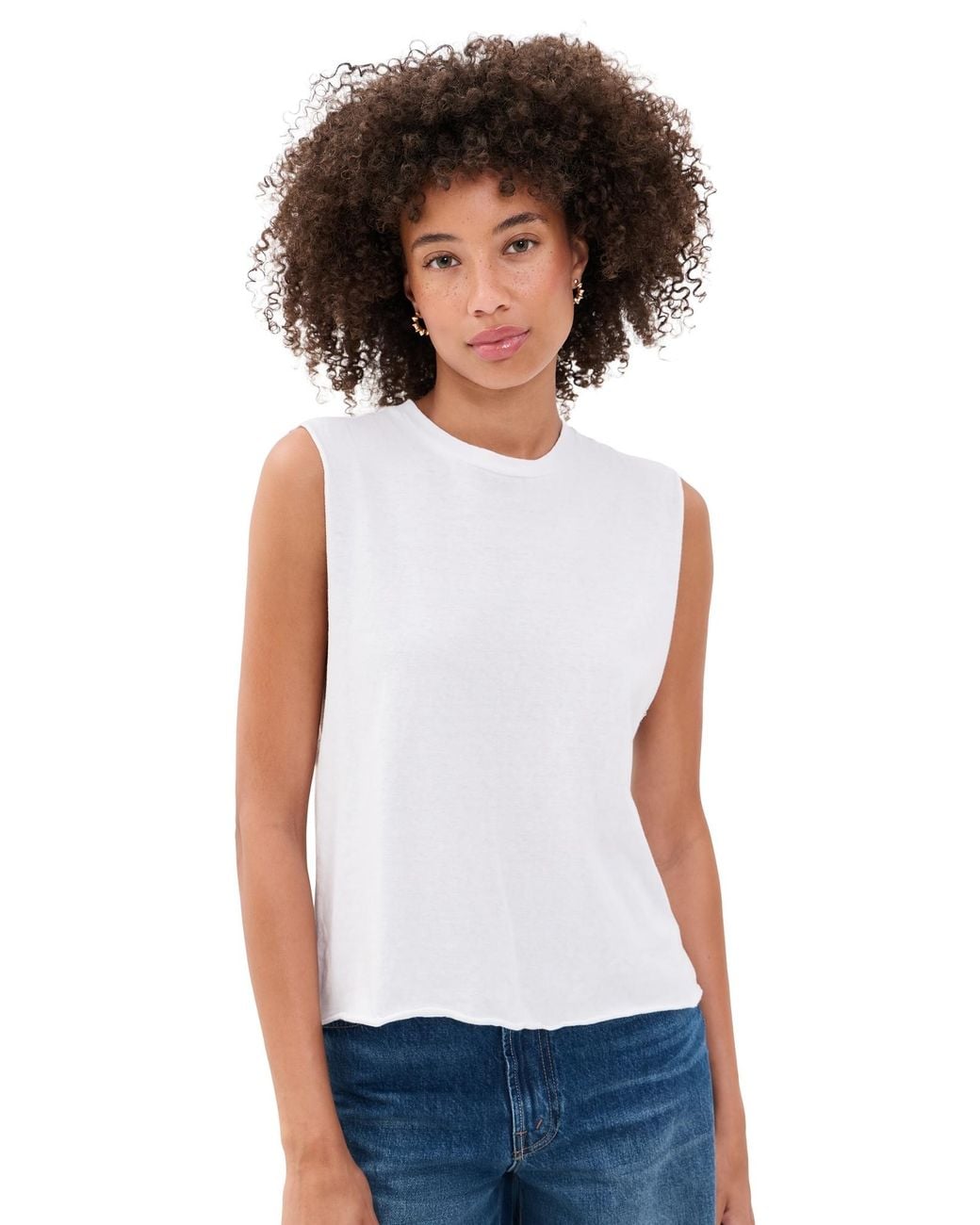Re/done White Susan Tee