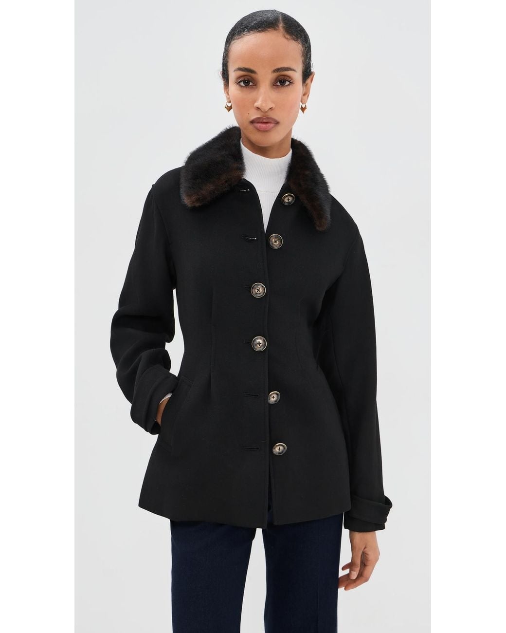 Veronica Beard Black Severine Tailored Dickey Jacket