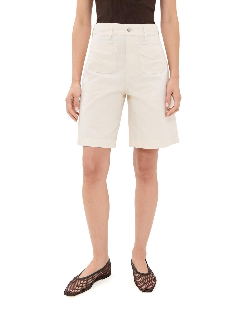 Veronica Beard Natural Carter Shorts