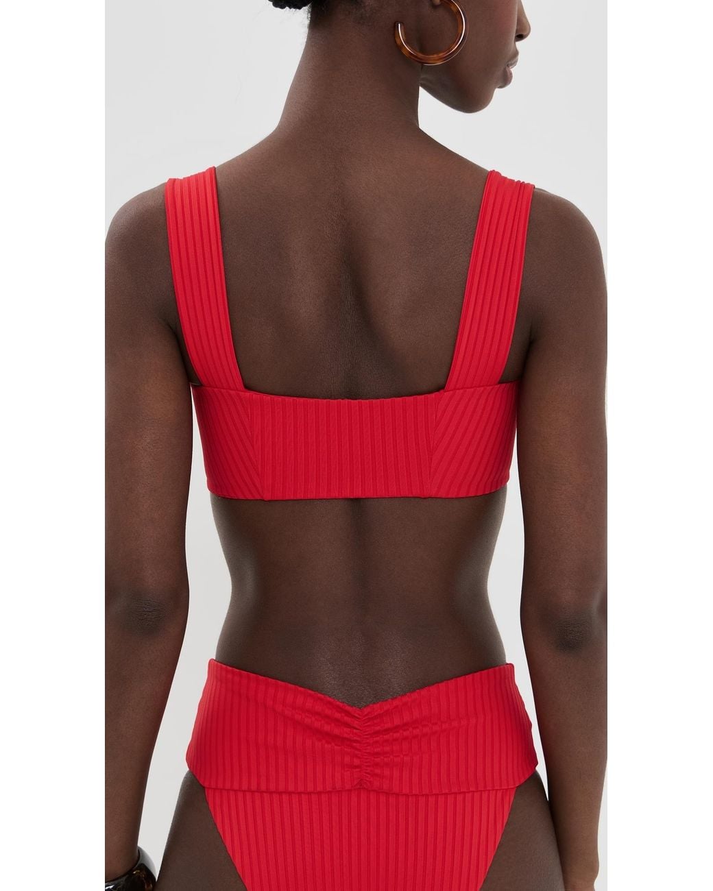 LSPACE Red Marlee Bikini Top