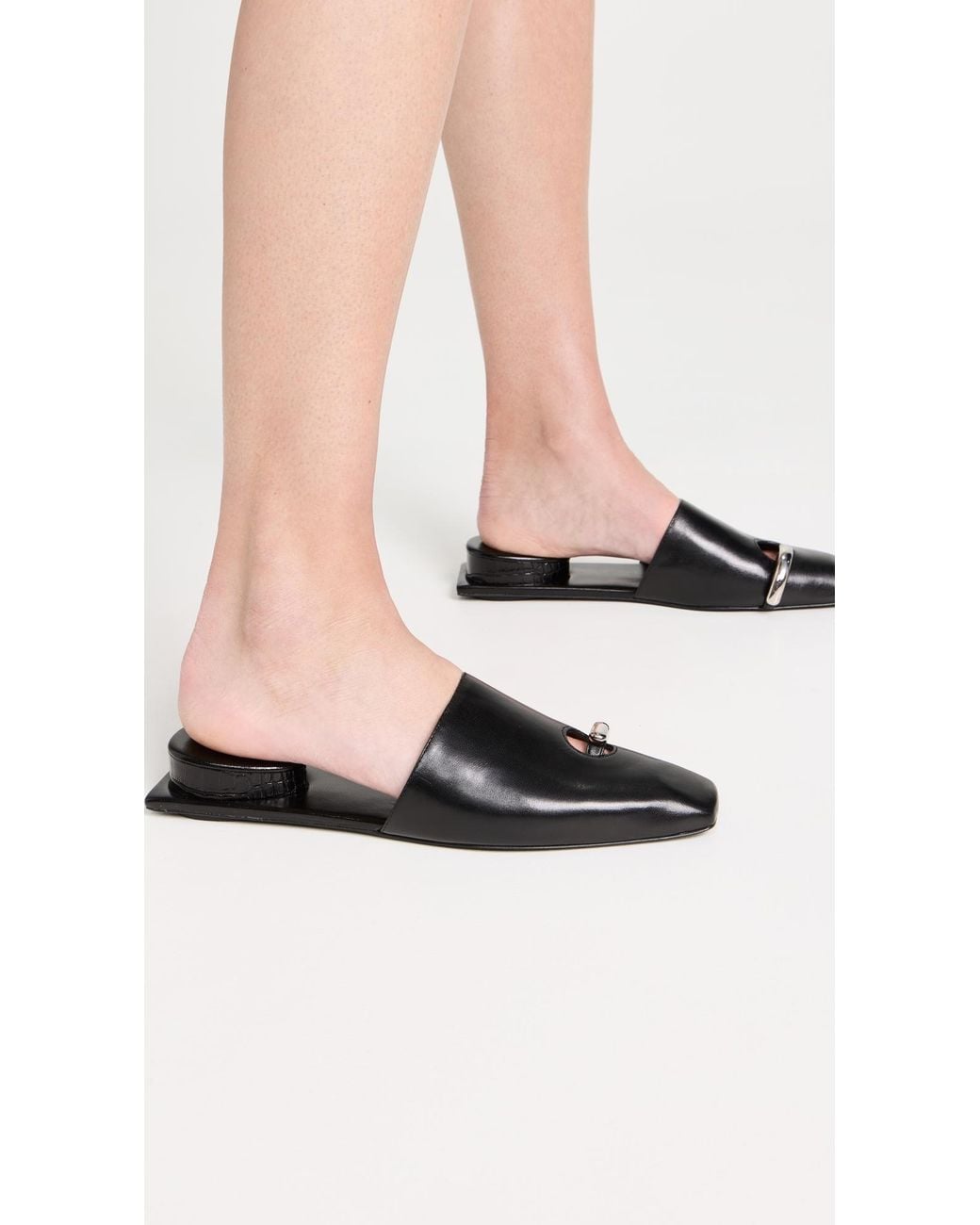 Tory Burch Black Pierced Mules