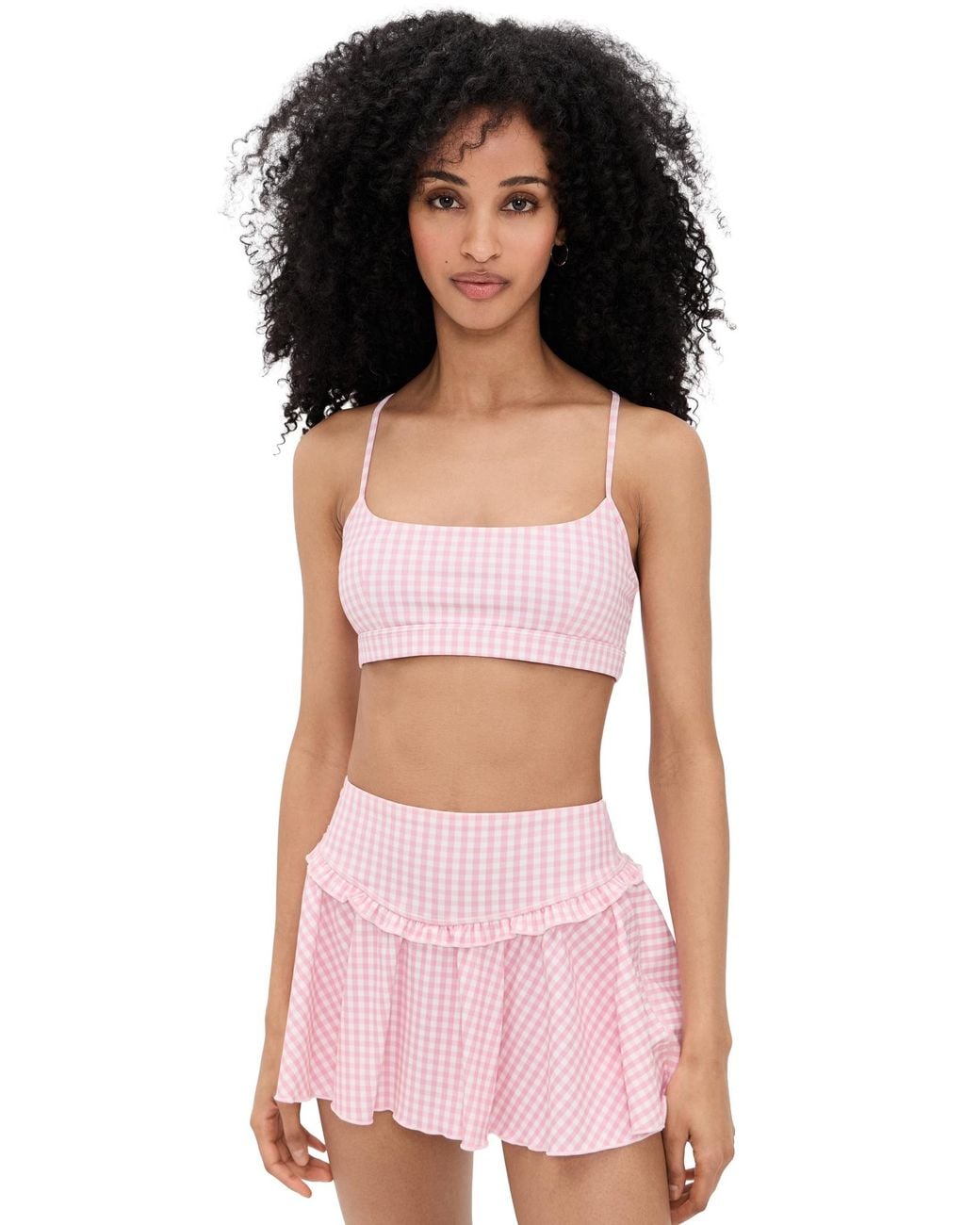 LoveShackFancy Pink Cadelle Bra