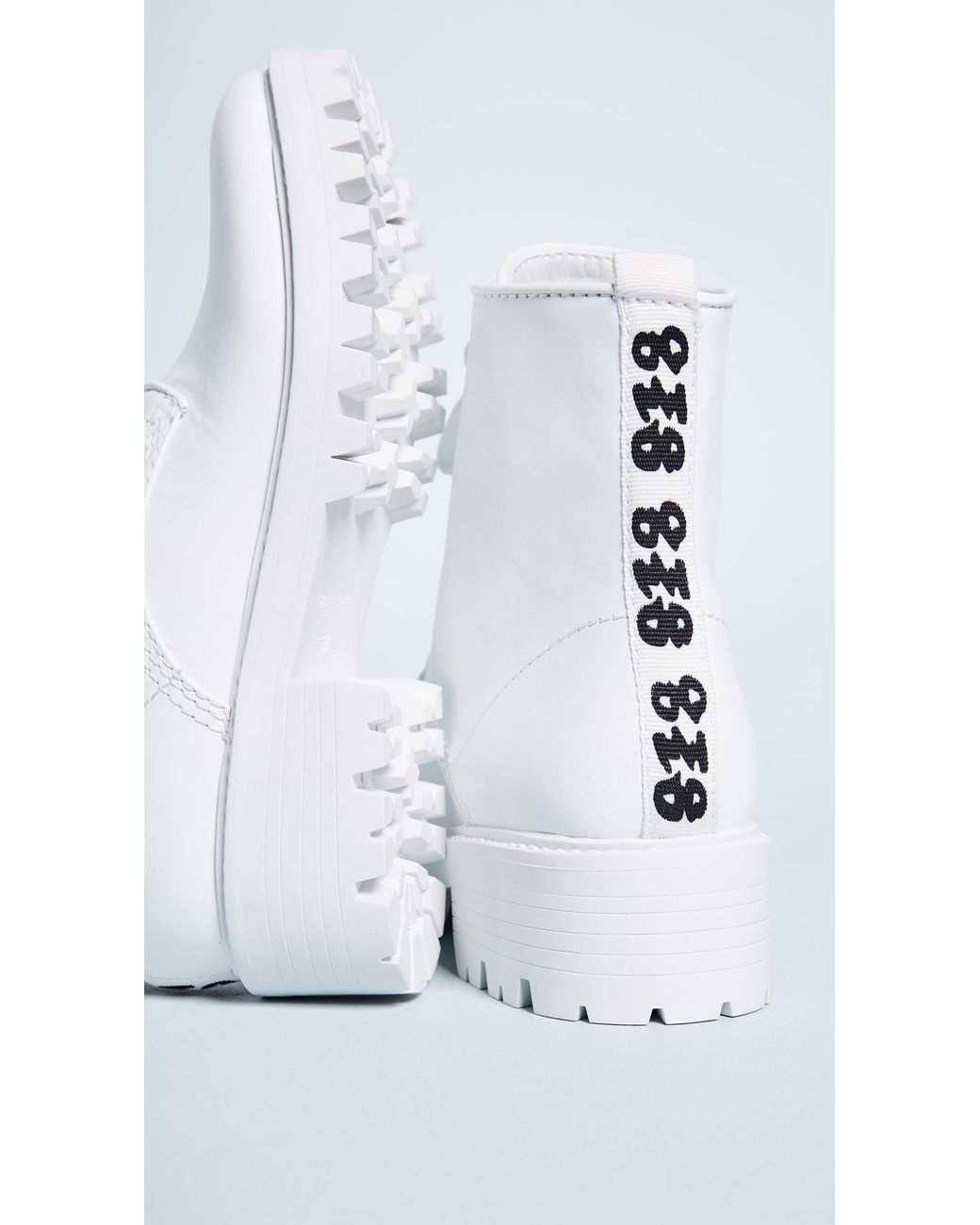 Kendall Kylie Epic Combat Boots in White Lyst