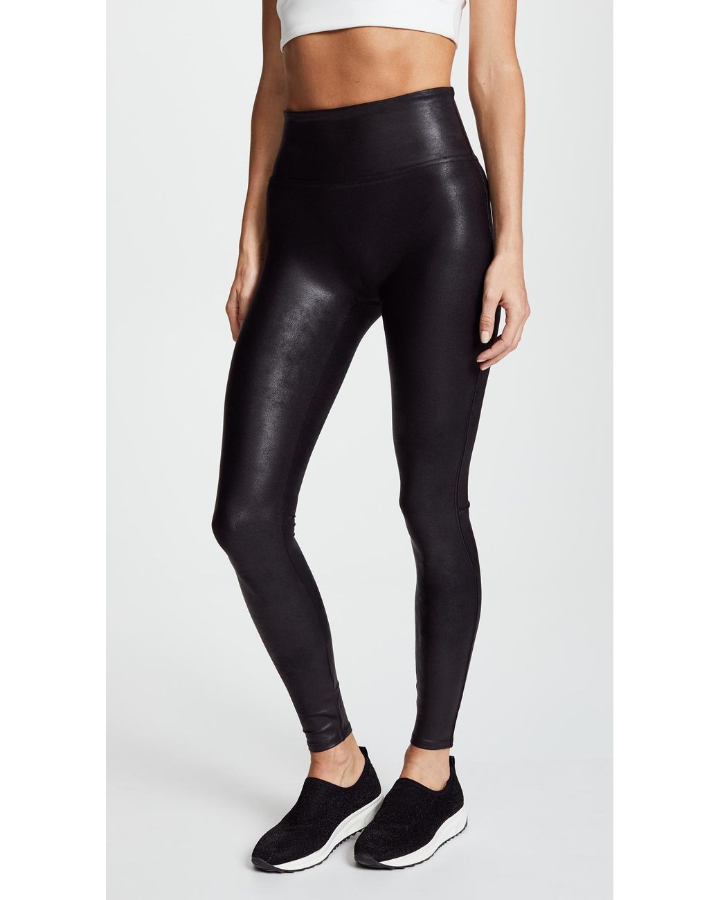 Spanx Faux Leather Quilted Leggings in 