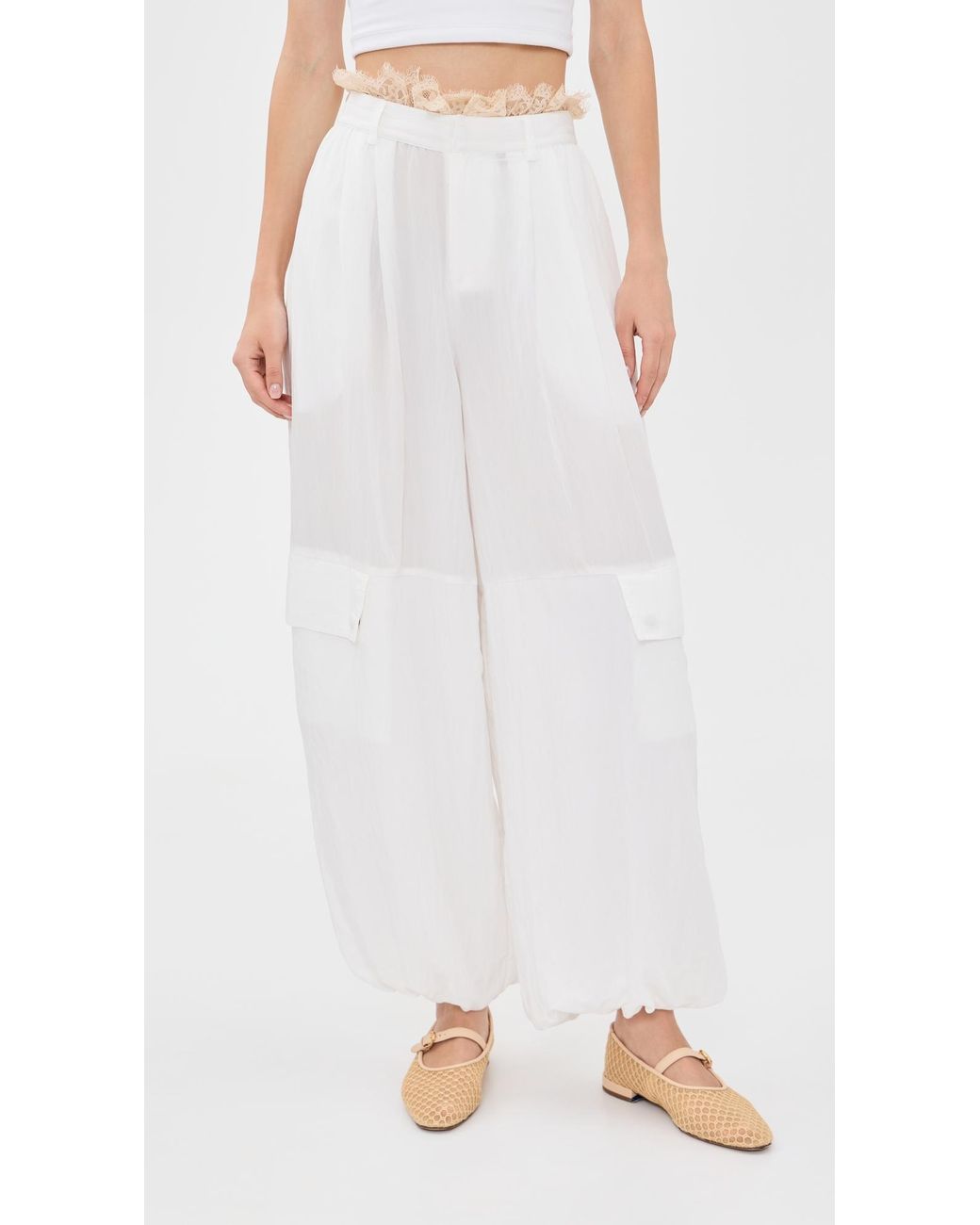Sea White Lisette Solid Pants