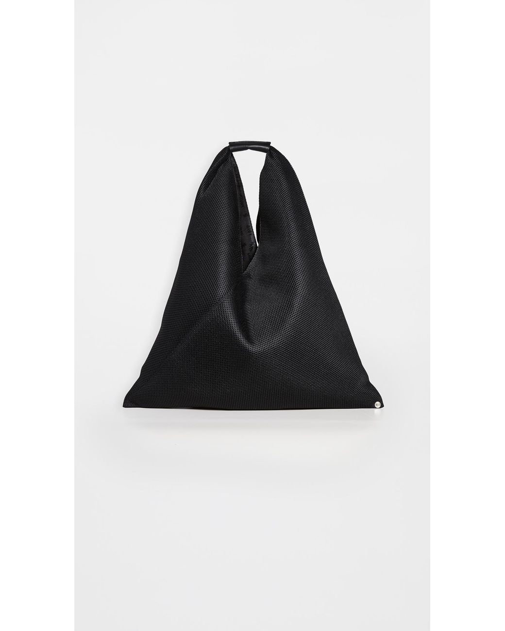 MM6 by Maison Martin Margiela Classic Net Triangle Tote in Black