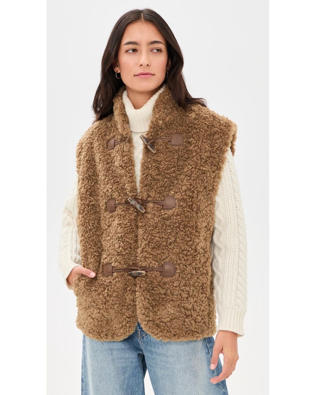 Ugg Brown Niah Toggle Vest
