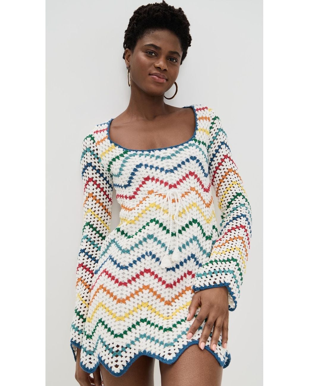 Saylor Siera Crochet Mini Dress | Lyst