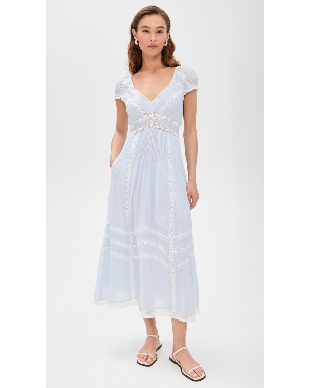 LoveShackFancy White Suvi Dress