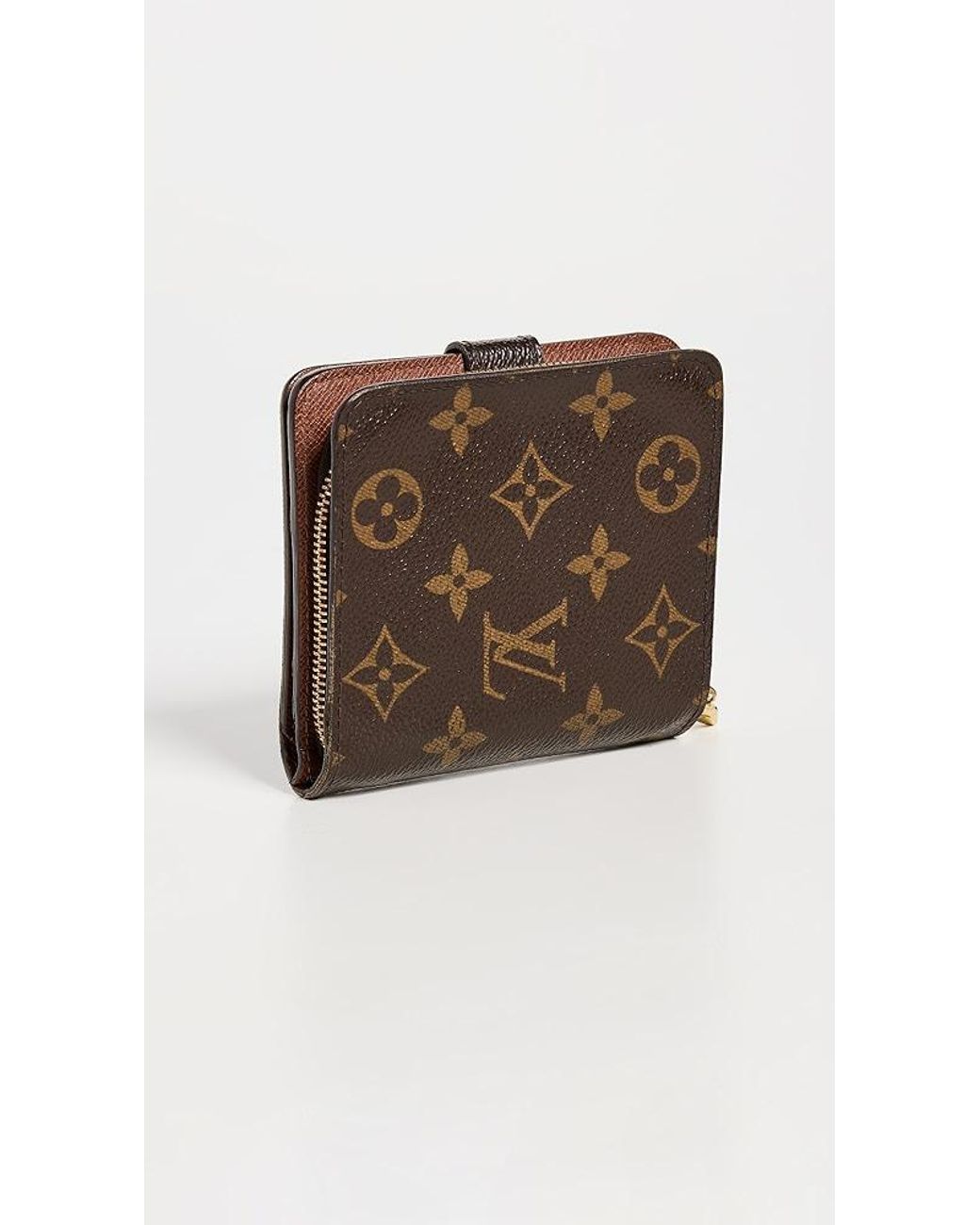 What Goes Around Comes Around Louis Vuitton Monogram Ab Compact Zip Coin  Purse in Black | Lyst