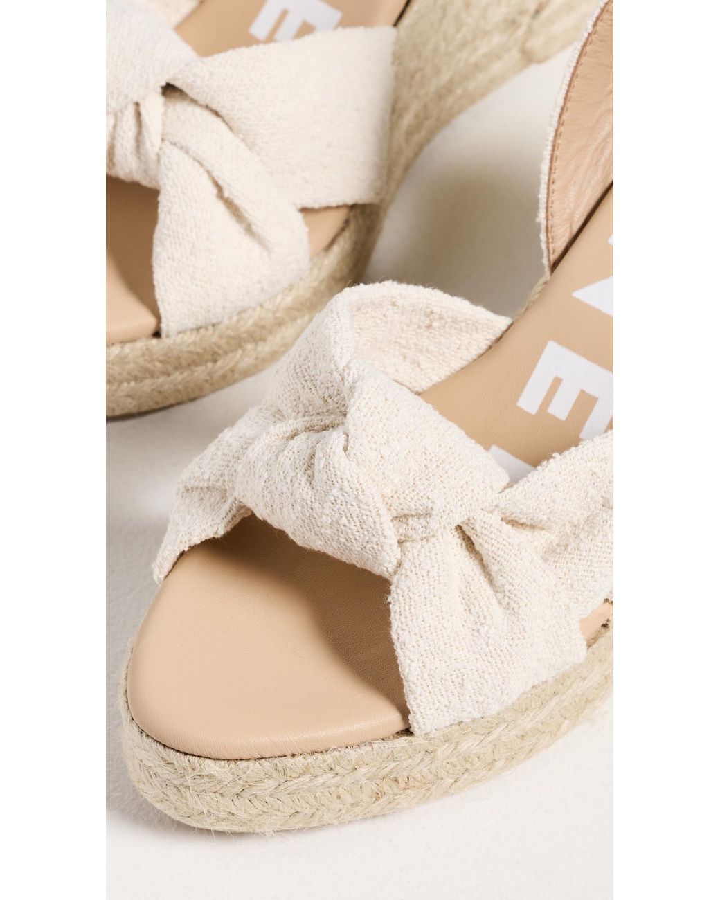 Manebí White Wedge Knot Espadrilles